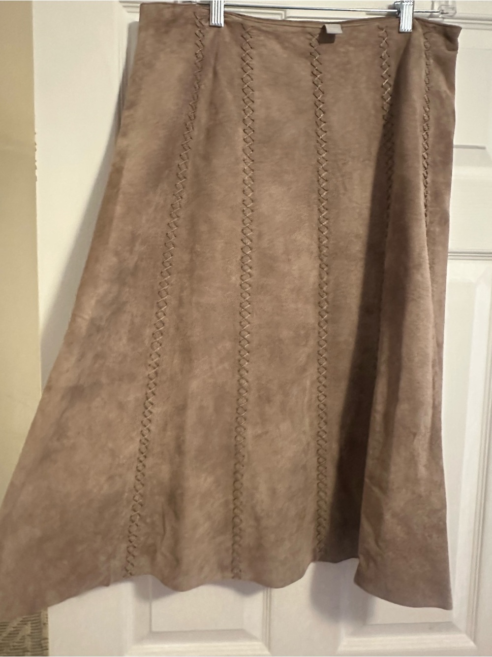 Liz Clairborne A-Line Suede Midi Skirt - Vintage RARE